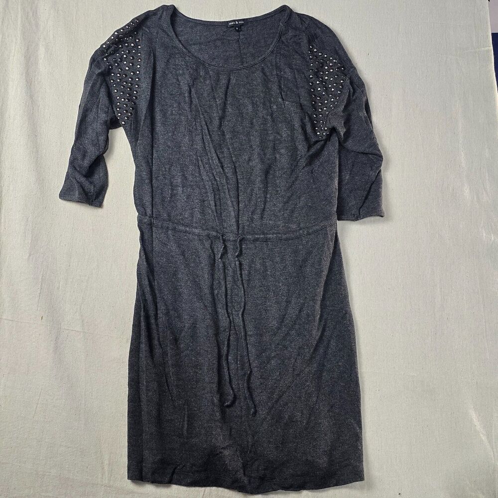 Max & Mia Gray Embellished Short Sleeve Dress | Women’s Size‎ Small